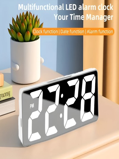 LED Mirror Digital Alarm Clock – আধুনিক ডিজিটাল ঘড়ি আপনার ডেস্ক বা বেডসাইডের জন্য!